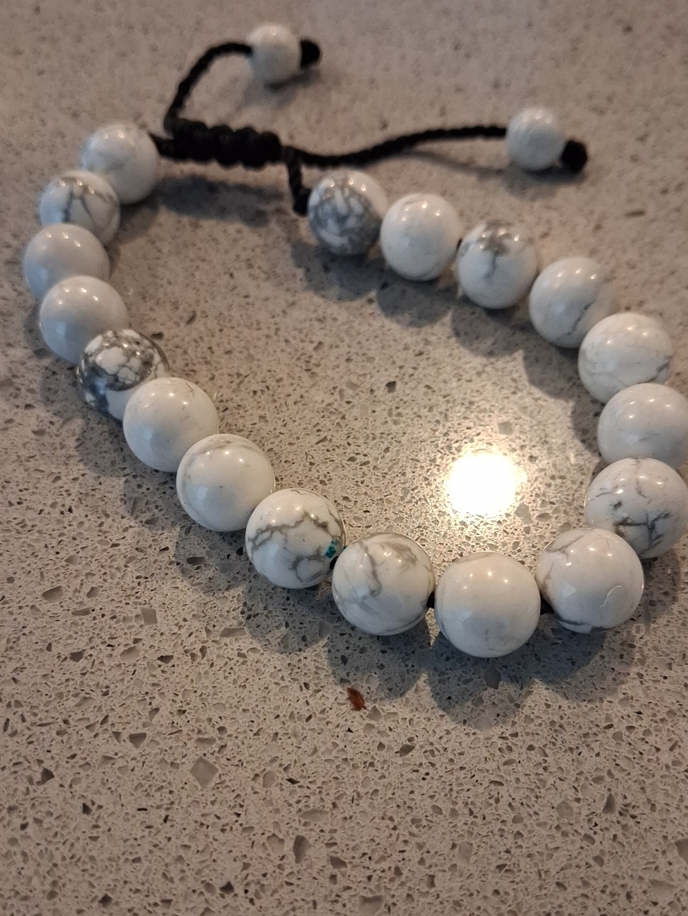 White Howlite Beaded Bracelet - Women Jewelry